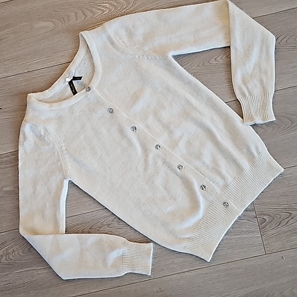 Atmosphere White Cardigan Sweater